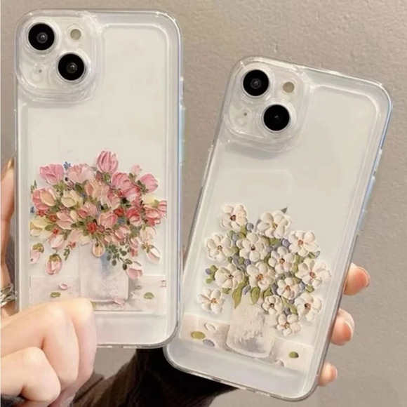 ⚠️Clearance🌟iPhone 12/Pro/Pro Max 2pcs Floral Phone Case - Picture 4 of 4